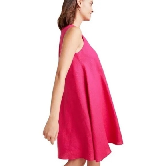 Maeve Dresses & Skirts - Maeve 100% Linen Melbourne Swing Dress size XS pink Anthropologie dress